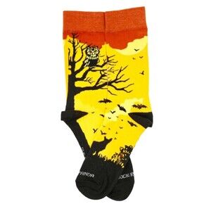 Sock Panda Pensive Owl Resting in A Tree Cotton Blend Unisex Socks, Adults M